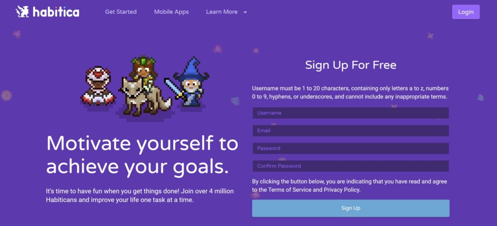 habitica tool to achieve your goals